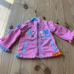 ピンク フリル付き パーカー 100cm