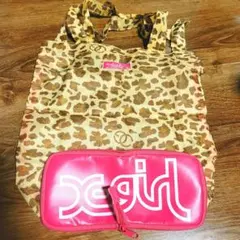 X-girl エックスガール ヒョウ柄 エコバッグ ピンク 付録