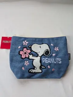 Vintage PEANUTS スヌーピー JOE COOL 刺繍チェックポーチ - メルカリ