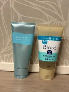 AQUALABEL クレンジングオイル & Biore 毛穴エステ洗顔ジェル