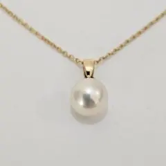 1989 ミキモトパールネックレスK14YGイエローゴールド40cm8mmのサムネイル