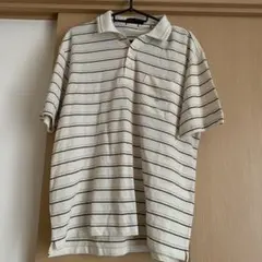 GIANNI VALENTINO ポロシャツ ボーダー 刺繍ロゴのサムネイル