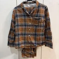 P*N様 【Mサイズ　上下セット】ルームウェア　パジャマ　チェック　アンフィ　ワのサムネイル
