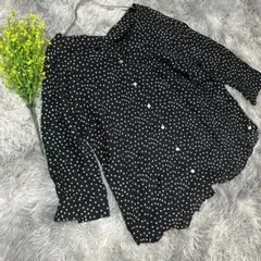 【新品未使用】ガリャルダガランテ✨水玉模様 長袖ブラウス シルク F