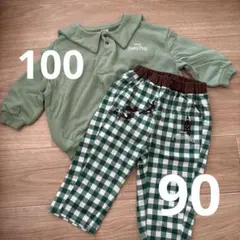 【新品未使用タグ有】ピーターパン トレーナー パンツセット 100cm 90cm