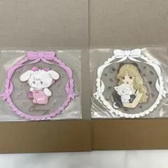 mikko illustrations クリアラバーコースター2 セット