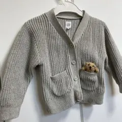 Baby GAP クマ付きカーディガン90cm
