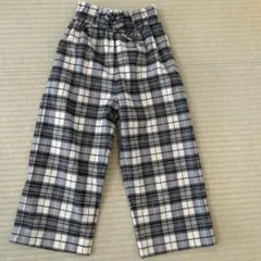 GU チェック柄 ワイドパンツ 120