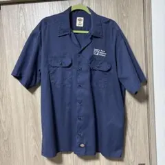 Dickies ネイビー ワークシャツ XL