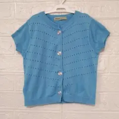 f dash　パターンメッシュ　カーディガン　110