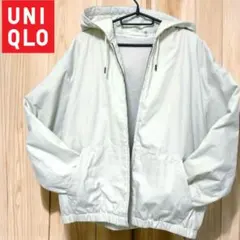 【UNIQLO】ユニクロ ブルゾン アイボリー系 オーバーサイズ 男女兼用もOK