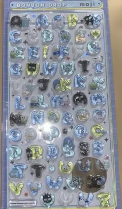 ボンボンドロップシール　サンリオ　アルファベット　moji