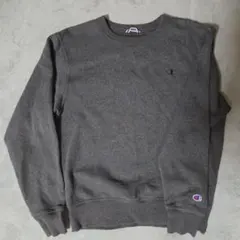 Champion ダークグレー クルーネック トレーナー JAPANLサイズ