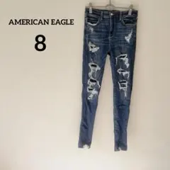 AMERICAN EAGLE 【8】 スキニーデニム ダメージ加工 ジーンズ