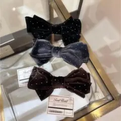 Treat ürself リボン バレッタ 黒