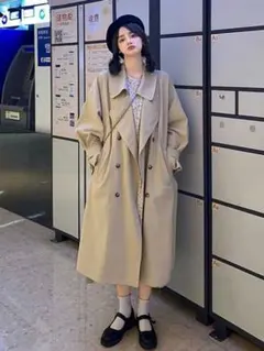 春物新品 トレンチコート　スプリング　レディース　オーバーサイズ