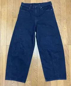 GU バレルレッグジーンズ サイズ29 NAVY