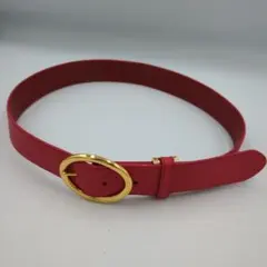 Christian Dior ベルト レッド ゴールド金具