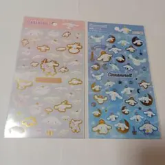 シナモロール シール 2シートセット★かわいい★箔押しシール★フェス★人気