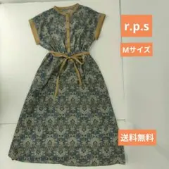 r.p.s 総ペイズリー柄 ロングワンピース Mサイズ レトロ アンティーク風のサムネイル