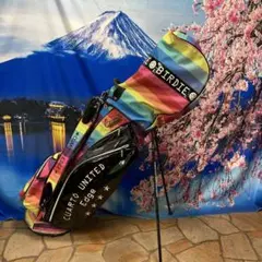 寶BU-1108 クアルトユナイテッド キャディバッグ レインボー エナメル使用