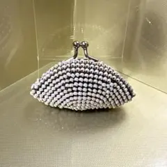 ビーズがま口ハンドメイド 1-4 パール