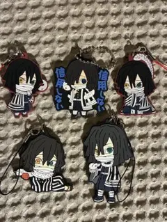 鬼滅の刃 伊黒小芭内 まとめ売り ラバーストラップ/マスコット5点セット