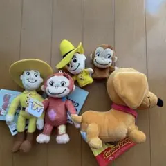 おさるのジョージ　ぬいぐるみマスコットセット