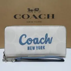コーチ 長財布 シグネチャー ラウンドファスナー ロング ジップ CZ330