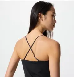 【UNIQLO】エアリズムコットンブラチューブトップ_ブラック
