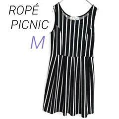 ROPÉ PICNIC【M】ストライプ ノースリーブ ミニワンピース