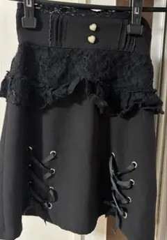 LIZ LISA リズリサ　レースフリル付き黒のタイトスカート