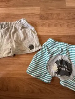 ハリネズミプリント半ズボン2枚セット