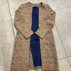 k*6様 sh2105 Bacca バッカ　ノーカラーコート オレンジ系・ネイビ