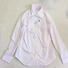 新品タグ付✩ボウタイ付きブラウス✩エヌラインプレシャーズ✩アオキ✩淡ピンクのサムネイル