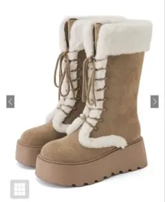 GRL 厚底ファー付き ムートンブーツ