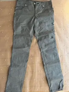 ルコック レディース ゴルフパンツ グレー ストライプ