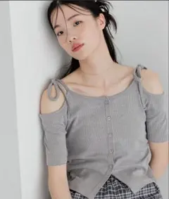 Heather リボンオフショルカットTのサムネイル