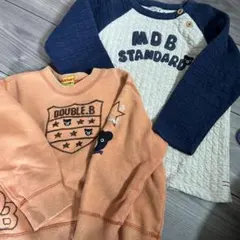 ミキハウスDOUBLE.B トレーナー 2点セット　100