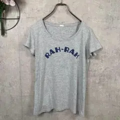 【美品】GU Tシャツ 半袖 M グレー プリント ロゴ レディース