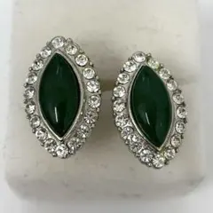 エレガント 緑色ストーン イヤリング