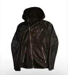 JOHNNY WOLF coating hoodie riders jacket