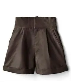 GRL レザーショートパンツ ブラウン tu88