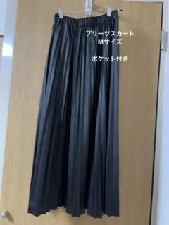niko and ... ブラック プリーツスカート M 　ロングスカート