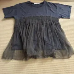 レース　ネイビー　チュール　レイヤードのサムネイル
