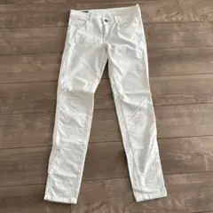 Lee ホワイト コーデュロイ スリムフィットパンツ