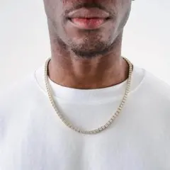 メンズ＆レディース テニスチェーン キュービックジルコニア ネックレス■4151