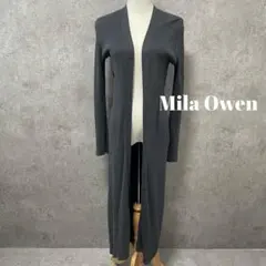 Mila Owen ロングカーディガン 長袖 グレー リブカーディガン 0サイズのサムネイル
