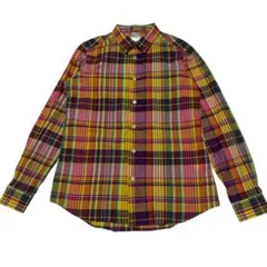 美品 ポールスミス 現行タグ チェック 長袖 シャツ マルチカラー Lサイズ