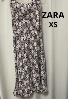 ZARA ザラ　花柄ロングスカート　フレアスカート　マーメイド　XS